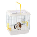 Hamster Travel Portable Carrier Cage Small Animal Carry Case | with Water Bottle&foodbowl& for Dwarf Hamster,Ferrets,Hedgehog,Chinchilla(White)