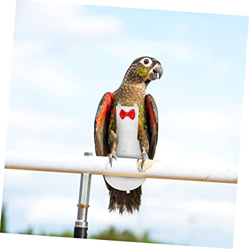 Yardwe Flight Bird Diaper Suit for Parrots Washable Nappy for Cockatiels Parakeets and Pigeons Soft Material Eye-catching Design White - size: 14x7cm
