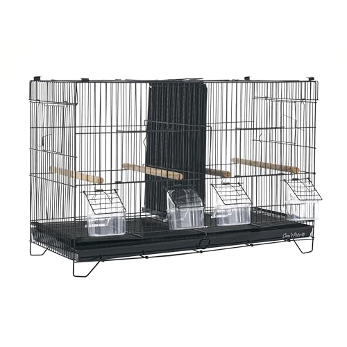 Sam's Pets Willow 24" Bird Cage, Black - Premium Iron, Spacious, Easy-to-Clean, 4-6 Birds, Ideal for Cockatiels, Parrots, Budgies - color: Black