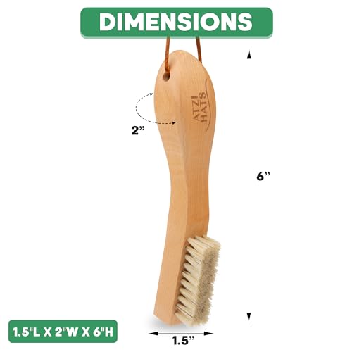 Laundry Brush Stain Remover Scrubber with Soft White Boar Bristles for Delicate Baby Clothes, Compact Design, Pre-Treat Clothing, Shoes and Fabrics - size: 1 Pack - White