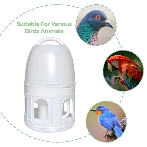 Bird Water Drinker, Pigeon Water Feeding Plastic Drinker Dispenser, 5L Pigeon Pet Water Pot Container, Water Automatic Feeders Dispenser Supplies