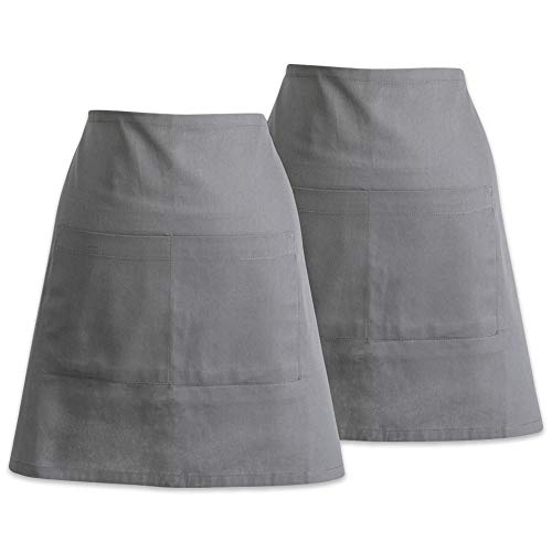 DII Everyday Basic Kitchen Collection - color: Gray, size: Regular Size Chef Apron