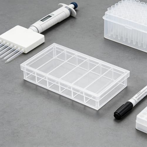 Acrylic Incubation Box with Lid, 6-Compartment Fish Breeder Tray, Laboratory Specimen Observation and Research Small Incubator for Aquarium and Experimental Use