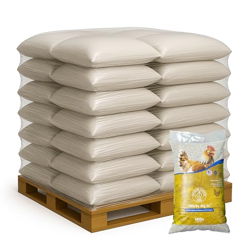 Premium Chicken Sand 50 lbs (56-Pack) – Dust-Free, Odor-Control Bedding for Chicken Coops, Nesting Boxes, and Runs – Natural Poultry Litter, 2800 lbs Total - size: 56 Pack