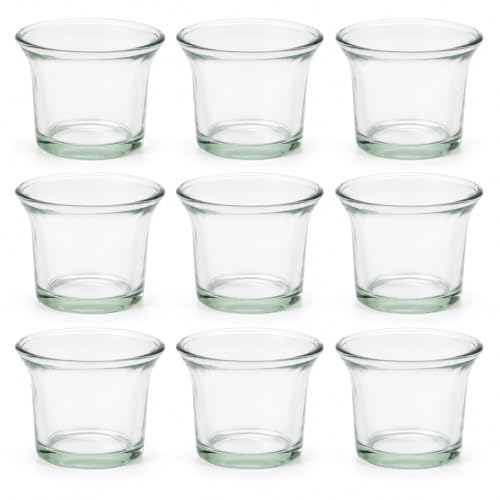 DECHOUS 9Pcs Glass Birds Feeder Replacement Cups, Oriole Jelly Feeder Cups | 2.5 Inch, Jelly Feeder Cups for Oriole and Hummingbirds, Garden, Patio, Balcony, Outdoor Bird Feeder Accessories