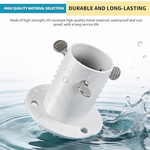 Metal Fence Pole Mount Adapter for Smart Bird Feeder Durable, Weather-Proof Post Mount Base Bird-Feeder with 6 Screws Easy Installation