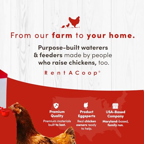 RentACoop 32oz Automatic Drinker with Auto-Fill Cup & Horizontal Nipple