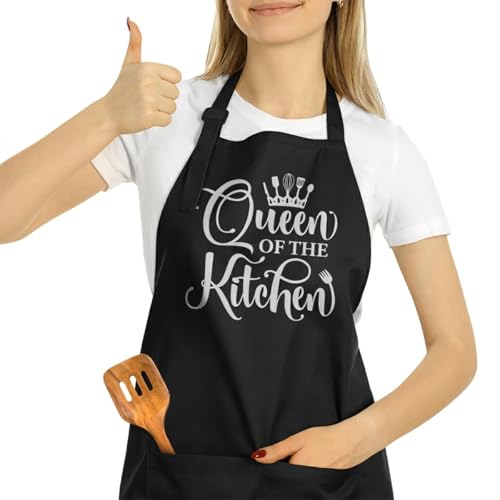 SANDJEST Funny Mens Aprons with Pockets for BBQ Grilling Cooking Grandpa Husband Apron for Birthday Christmas Father's Day - color: Cooking 1