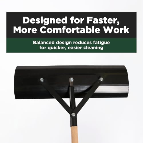 SCENIC ROAD 24" Reversible Poly Blade Scraper 58" Handle USA (SRP24) - size: 24-inch Poly