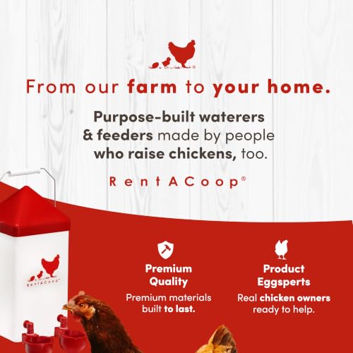 RentACoop Chick2Chicken 5lb 2-Port Feeder and 1-Gal Small Cage Waterer Set