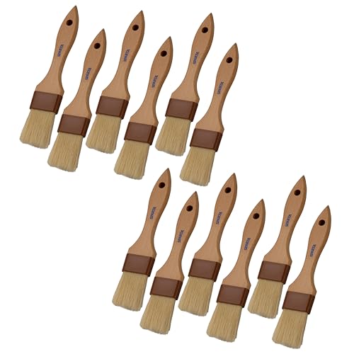 SPARTA Kitchen Basting Brush – 4037300 Basting Brush for Cooking Flat Boar Bristle Brush, Hardwood Handle for Kitchens, Restaurants, Catering, High Heat Food Prep, 1.5in, Pack of 12 - size: 8.25" x 1.5" (Pack of 12)