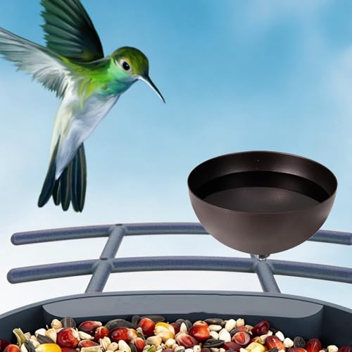 SheeChung Metal Suet Ball Holder for Bird Buddy,Bird Water Feeder Outdoor | 5mm Screw Hole,Bird Buddy Accessories,Smart Feeder Replacement Part,Nutrition Set for Bird Feeder,Easy to Clean & Refill - color: Red Round, size: with Water Feeder