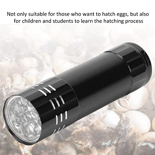 Zopsc Egg Candler Tester, 9 Lamp Cool Light Egg Candler with Lanyard, Tester for Chickens Ducks Quails Geese, Poultry Incubator Accessory
