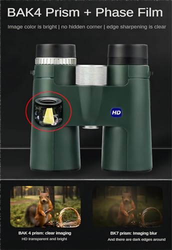 10x42 Professional Adult Binoculars with Tripod and Smartphone Adapter, for Bird Watching, Hunting, Concerts, and Travel - Green - color: Green