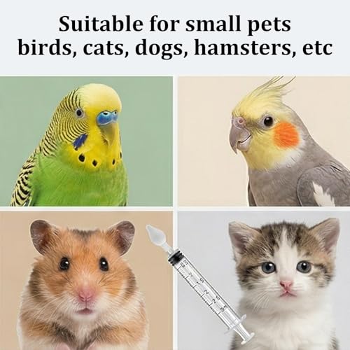 Baby Bird Feeding Syringe Set, Small Pet Parrot Feeding Tubes for Birds, Hand Feeding Tubes Kit Parrot Feeder Food Feeding & Watering Supplies for Small Pet Baby Birds (23 Pcs) - color: 23 Pcs