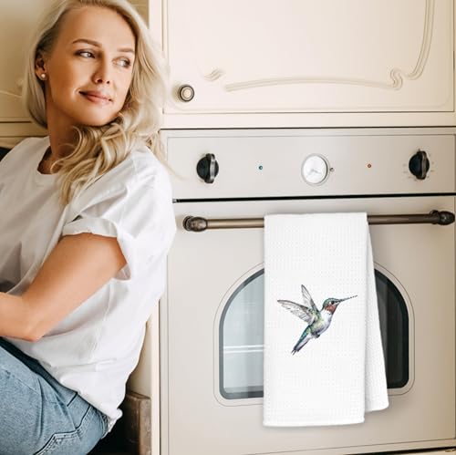 Beautiful Hummingbird Kitchen Towels, Hummingbird Gifts for Women Hand Towels for Bathroom Kitchen, Gifts for Bird Lovers Decorative Dish Towels Drying Cloth, 16x24 Inch - color: Bird Towels-b
