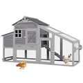GUTINNEEN Chicken Coop Movable Chicken House On Wheel Portable Hen House Duck Coop for 2-4 Chickens 65"