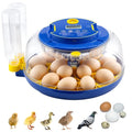 18 Egg Incubator Automatic Egg Turner Temperature & Humidity Control, Incubators for Hatching Eggs, Chicken, Ducks, Goose, Pigeon, Quail, Parrot Incubator Farm,Lab,Science Classroom,Home (Blue-18 Egg)