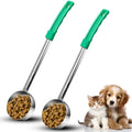 2 Pcs Dog Food Scoop 1/2 Cup Stainless Steel Dog Food Measuring Cups Long Handled Scoop for Dogs Cats Birds and Rabbits Food(1/2 CUP) - size: 1/2 CUP
