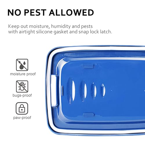 EIwichen Dog and Cat Food Storage Container with Scoop - 5-10 Lbs Pet Food Container with Airtight Lid, Dry Food Bin BPA Free, Kibble Container, for Pet, Cat, Dog, Bird Seed, e