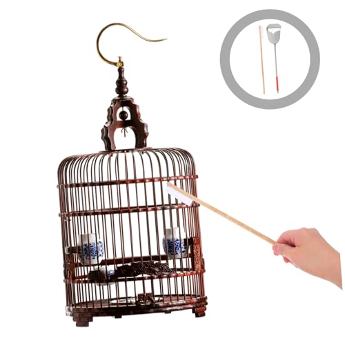 VANZACK 2pcs Bird Cage Cleaning Brush and Shovel Set Bird Poop Cleaner Tools for Small Animal Cages Easy to Use PET Cleaning Supplies