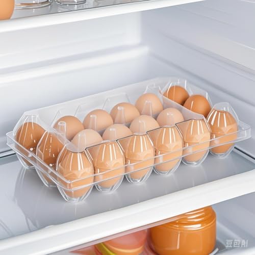 60pc 3*6 Clear Plastic Bulk Egg Cartons,12 Egg Cartons Cheap Bulk | Cheapest 18 count Transparent Plastic Egg Cartons，Suitable For Storing Egg in Farmers' Markets, Supermarkets, Kitchens. - size: 3x6 Egg Carton (60 Piece)