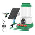 SEHMUA Smart Hummingbird Feeder with Camera, Solar Powered Humming Bird Camera Feeder with 1-Year AI Bird Identification Trial, Ant Moat & Bee-Proof, Outdoor Hanging, Gift for Bird Watching - color: Green