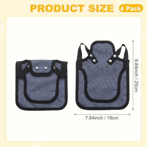 M METERXITY 4-Pack Chicken Saddle for Hens, 9.8 Inch Canvas Chicken Apron Back Protector with Adjustable Strap for Protecting Bird Back Feathers, Poultry Saver [Lavender] - color: Lavender