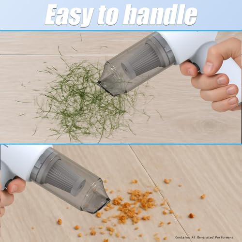 Guinea Pig Handheld Vacuum Cleaner Cage, Guinea Pig cage Cleaner, Rabbit Poop Vacuum, for Lightweight Cleanup of Guinea Pig, Rabbit, Hamster, Chinchilla, Reptile, Bird - color: White