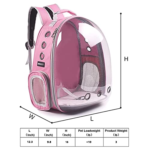 Cat Backpack Carrier, Pet Backpack, Breathable Cat Dog Space Capsule Backpack, Airline-Approved for Small Cats Dogs Birds Bunny Travel Hiking | Breathable Airline-Approved, Full Transparent Dome, Padded Backpack Straps for Walking, Driving, Vet Visits, Ou