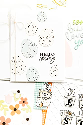 Ellen Hutson, Essentials by Ellen, Elegant Eggs Stamp Set, Card Making, Stamping, Scrapbooking, Papercrafts, DIY, Works w/Essential Eggs Hot Foil Stamps and Die Sets (Sold Separately)