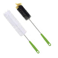 Long Bottle Brush, 17 in Bendable Cleaner Brushes for Cleaning Neck Beer Bottles, Wine, Baby Bottles, Water Bottles, Tumblers, Flask, Bird Feeder, Vase, Pipes and Brewing Supplies Black + White/2Pack - color: White+black