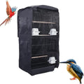Bird Cage Cover for Night with Blackout for Parrot & Birds, Black | Universal Fit for Square Cages, Durable Washable Fabric, Blackout Birdcage Cover for Parakeets Lovebirds Budgies Macaw Conure