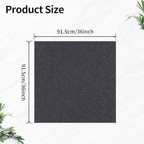 Large Bird Cage Mat, Under Pet Cage Mat, Absorbent/Waterproof Felt Pad for Bird Cages, Reptile Aquariums, Dog Kennels, with Non-Slip Backing for Hard Floors and Surfaces (36 x 36 inch) - size: 36.0"L x 36.0"W x 0.2"H