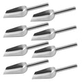 8 Pack Stainless Steel Ice Scoop with Long Handle, 6 Oz Multi Purpose Scooper for Ice Machine, Dog Food, Flour, Nuts, Pulses, Ideal Kitchen Bar Party Freezer Accessory - size: 8 PCS