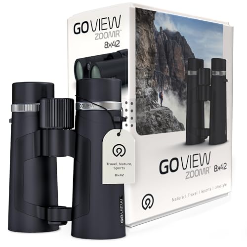 ZOOMR 8x42 Binoculars — Lightweight, Durable Binoculars for Adults w/Smartphone Adapter, Strong GFRP Housing, Anti-Fog & Multi-Coated Lens — for Travel, Nature, Sports - Phantom Black | High Powered Lightweight, Fully Multi-Coated Optics, CLOSR™ Smartphon