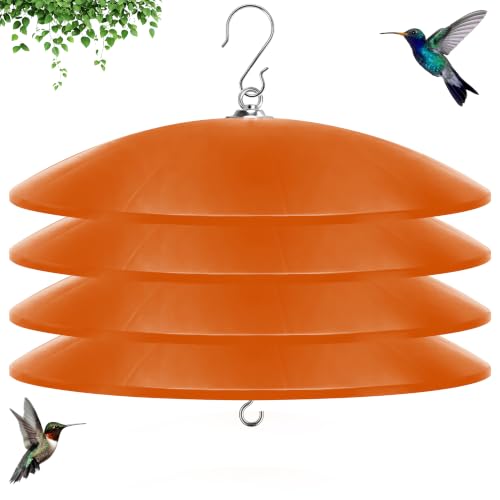 19.25-Inch Extra Large Squirrel Baffle,Hummingbird Feeder Shade Dome Cover, Bird Feeder Rain Guard, Hanging Squirrel Proof for Shepherd's Hook Outdoors (Terracotta) 4 Pack - color: Terracotta, size: 19''/4P