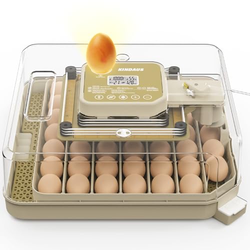 Egg Incubators for Hatching Eggs, Egg Incubator with Automatic Egg Turning and Humidity Control, Quail Eggs Chicken Egg Incubator (48 Eggs)