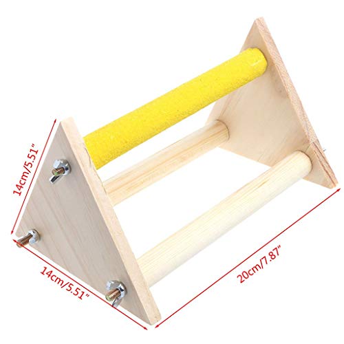 Litewoo Parrot Bird Wooden Perch Stand Play Toys Gym Bird Grinding Perch Table Platform for Small Cockatiels Conures Parakeets Finch