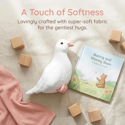 Simulation White Pigeon Stuffed Animal Toy - 10 inch Rock Pigeon Toys, Cute Pigeon as Gift for Kids (White Pigeon) - style: White Pigeon