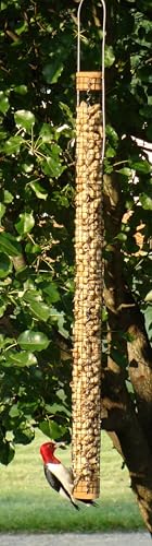Backyard Birds Unlimited Cedar Whole in-Shell Peanut Outdoor Hanging Wild Bird Feeder Made in the USA-Large 42" Inch - size: Large