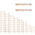 10 Pcs Wood Step Ladder for Bird, 3-10 Step Hanging Bird Ladder Parrot Cage Climbing Toy & Cylindrical Support for Parakeets, Cockatiels, Conures, Lovebirds