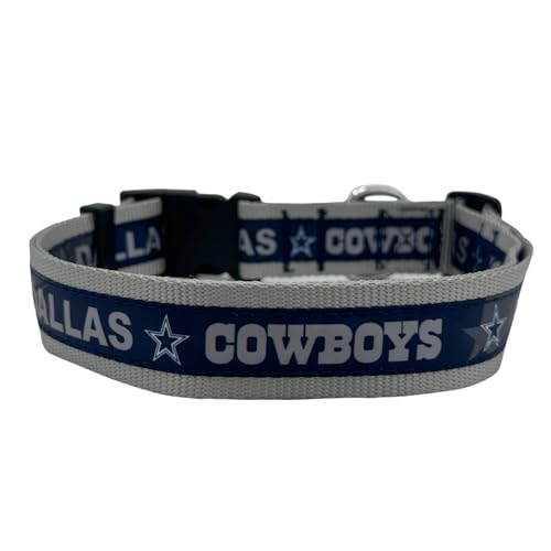 Pets First NFL Dallas Cowboys Licensed PET COLLAR, Extra Large - Heavy-Duty, Strong, and Durable Dog Collar. Available in 31 Football Teams and 4 Sizes - color: Dallas Cowboys, size: Extra Large