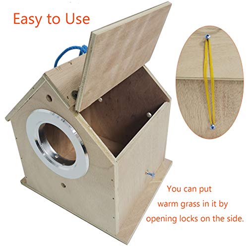 Hamiledyi Bird Nesting Box, Parakeet Breeding Box Wood Parrot Nesting House Cockatiel Mating Aviary Cage Box for Parakeet Budgie Conure Lovebirds