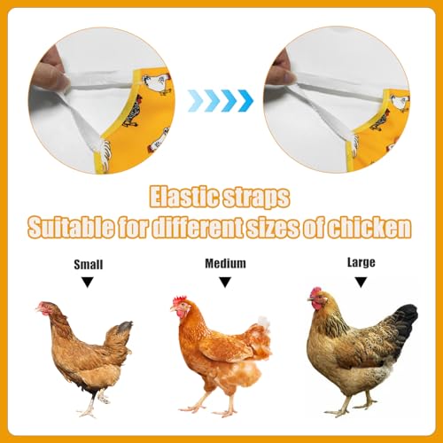 MOMWOW Chicken Saddle for Hens – Hen Saddle for Chickens with Adjustable Straps – Feather Protector Hen Apron – Chicken Saddles for Hens for Protection During Mating & Molting (Chicken)