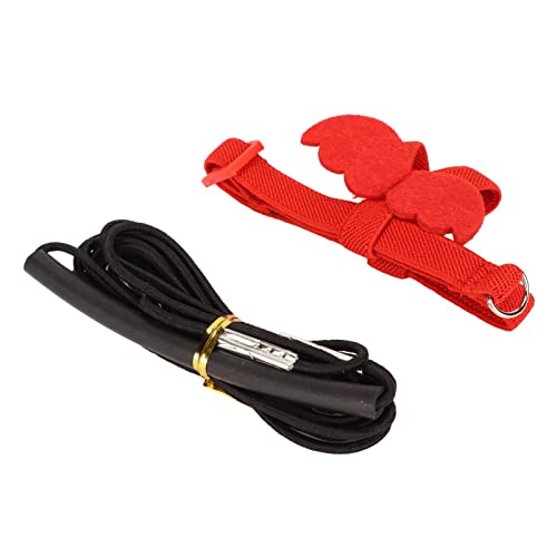 Pet Bird Harness Leash, Lightweight Bird Flying Harness Anti Bite Bird Harness Leash for Parrots Pigeons Lovebird Red - size: M