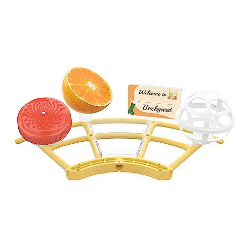 NETVUE by Birdfy Pro Perch - Wider Extension Perch to DIY Add-ons Including Suet Ball, Mini Hummingbird Feeder, Fruit Holder, Jelly Feeder and Welcome Card, Ideal for Bird Lover (Yellow) - color: Yellow
