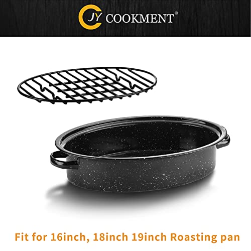 Roasting Rack with Integrated Feet, Cooling Drying Rack With Enameled Coating, PTFE Free, Great for Cooking, Roasting, Drying, Grilling, Dishwasher Safe (12.5"x8.5") - size: 12.5*8.5inch