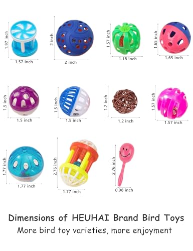 23-Piece Bird Toy Set with Long-Lasting Bells and Sturdy Vine Balls | Safe and Non-Toxic, Ideal for Parrots and Parakeets