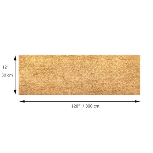 SUNYAY 12x120 inch Natural Coco Liner Roll Coconut Coir Liner Sheets Coco Mat for Planter Window Box Flower Basket Garden Decoration Animal Pet Pad Liner - size: 12x120 inch